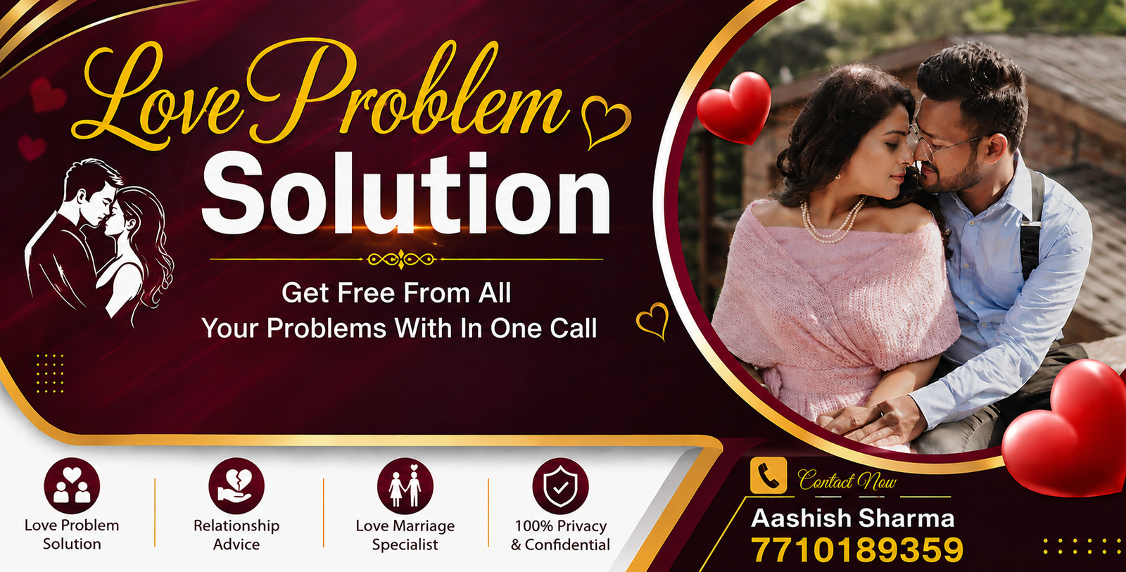 Love problem solution consultation banner